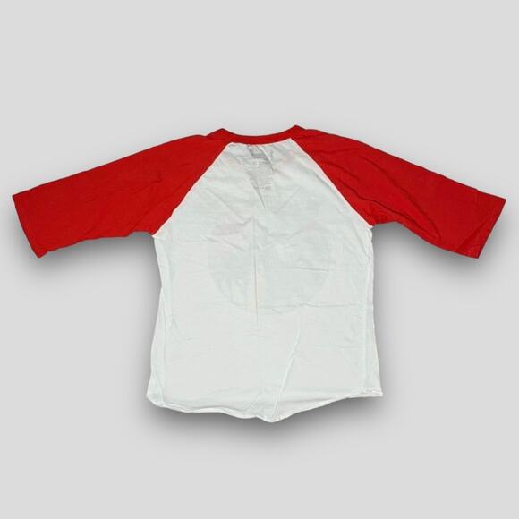 100% STERLING ARCHER PI GRAPHIC T-SHIRT 3/4 RAGLAN BASEBALL SLEEVE ORANGE - M - Picture 4 of 6